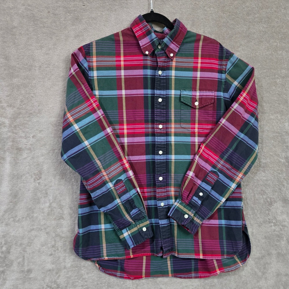 Polo Ralph Lauren Plaid Oxford Large Classic Fit Madras Preppy Heritage Cabin